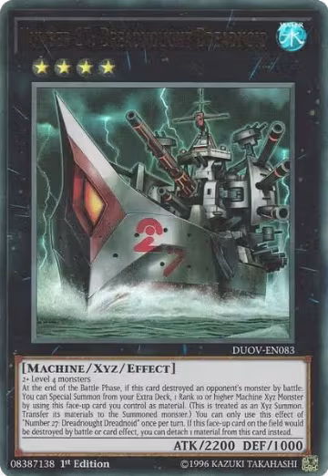 Number 27: Dreadnought Dreadnoid (DUOV-EN083), Duel Overload — Yu-Gi-Oh! card price