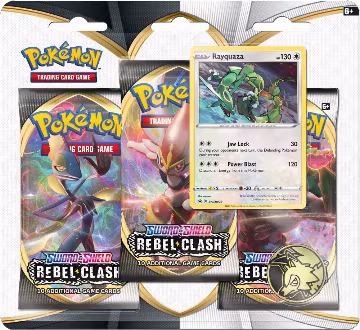 Rebel Clash 3 Pack Blister [Rayquaza], Rebel Clash — Pokémon sealed product price