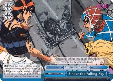 Under the Falling Sky (JJ/S66-E099 CC), JoJo's Bizarre Adventure: Golden Wind — Weiß Schwarz card price