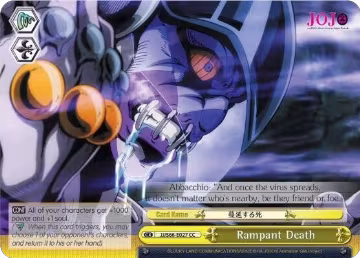 Rampant Death (JJ/S66-E027 CC), JoJo's Bizarre Adventure: Golden Wind — Weiß Schwarz card price