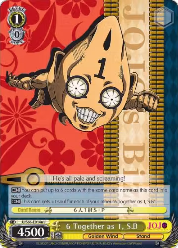 6 Together as 1, S.B (A) (JJ/S66-E014a U), JoJo's Bizarre Adventure: Golden Wind — Weiß Schwarz card price