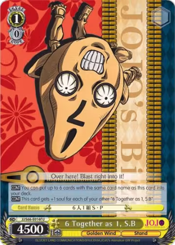 6 Together as 1, S.B (F) (JJ/S66-E014f U), JoJo's Bizarre Adventure: Golden Wind — Weiß Schwarz card price