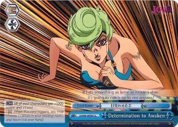 Determination to Awaken (JJ/S66-E098 CC), JoJo's Bizarre Adventure: Golden Wind — Weiß Schwarz card price