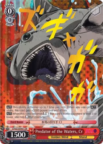 Predator of the Waters, Cr (JJR) (Gold Stamp) (JJ/S66-E049J JJR), JoJo's Bizarre Adventure: Golden Wind — Weiß Schwarz card price