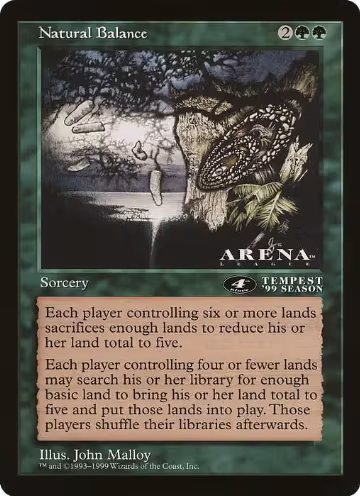 Natural Balance (4th Place) (Arena League), Oversize Cards — Magic card price