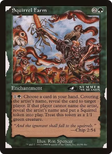 Squirrel Farm (4th Place) (Arena League) (66), Oversize Cards — Magic card price