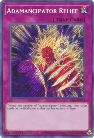 Adamancipator Relief (SESL-EN012), Secret Slayers — Yu-Gi-Oh! card price