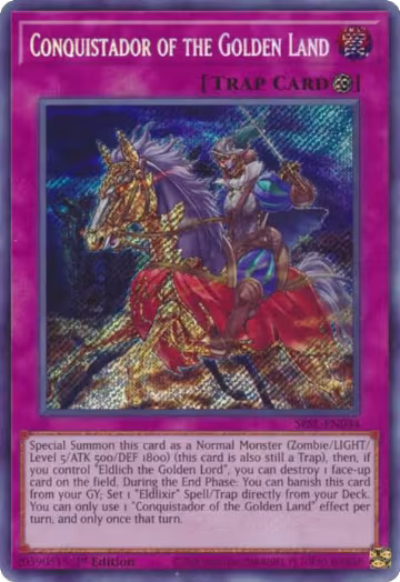 Conquistador of the Golden Land (SESL-EN034), Secret Slayers — Yu-Gi-Oh! card price