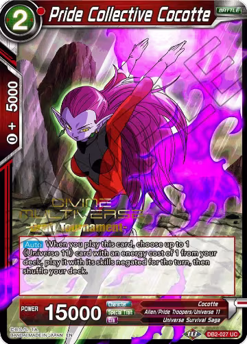 Pride Collective Cocotte (Divine Multiverse Draft Tournament) (DB2-027), Tournament Promotion Cards — DB Super card price