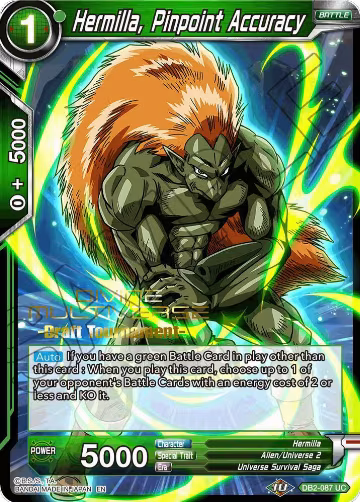 Hermilla, Pinpoint Accuracy (Divine Multiverse Draft Tournament) (DB2-087), Tournament Promotion Cards — DB Super card price
