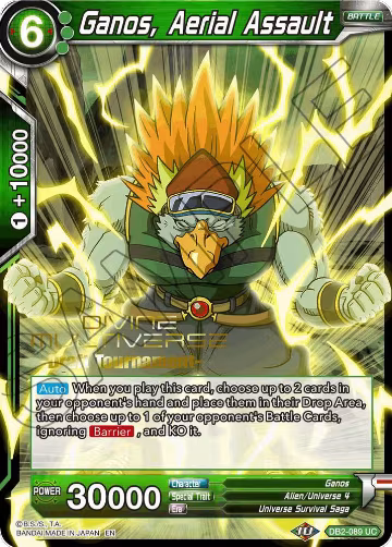 Ganos, Aerial Assault (Divine Multiverse Draft Tournament) (DB2-089), Tournament Promotion Cards — DB Super card price
