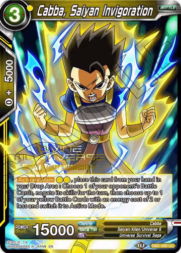 Cabba, Saiyan Invigoration (Divine Multiverse Draft Tournament) (DB2-099), Tournament Promotion Cards — DB Super card price