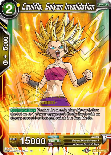 Caulifla, Saiyan Invalidation (Divine Multiverse Draft Tournament) (DB2-100), Tournament Promotion Cards — DB Super card price