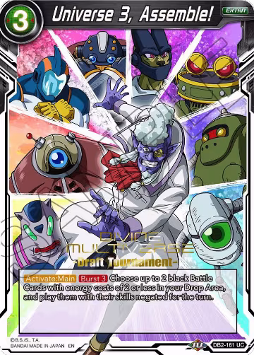 Universe 3, Assemble! (Divine Multiverse Draft Tournament) (DB2-161), Tournament Promotion Cards — DB Super card price