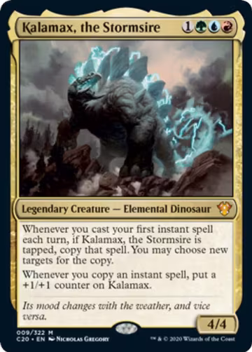 Kalamax, the Stormsire (Commander 2020) (9), Oversize Cards — Magic card price