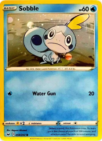 Sobble - 54/202 (Cosmos Holo) (054/202), Blister Exclusives — Pokémon card price