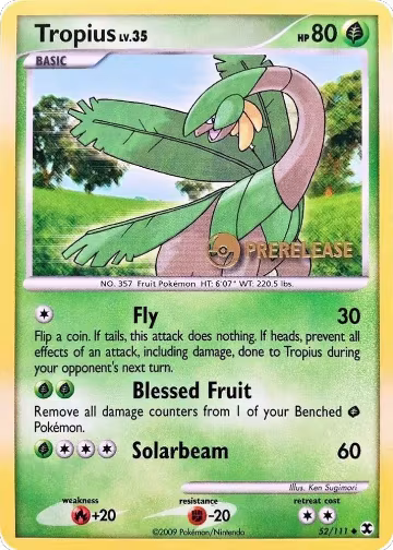 Tropius - 52/111 (Prerelease) (52/111), Nintendo Promos — Pokémon card price