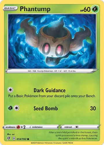 Phantump (014/192), Rebel Clash — Pokémon card price