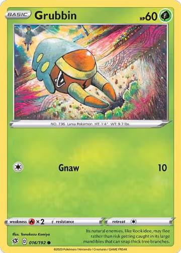 Grubbin (016/192), Rebel Clash — Pokémon card price