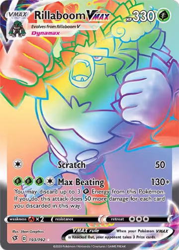 Rillaboom VMAX (Secret) (193/192), Rebel Clash — Pokémon card price