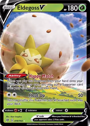 Eldegoss V (019/192), Rebel Clash — Pokémon card price
