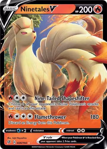 Ninetales V (026/192), Rebel Clash — Pokémon card price