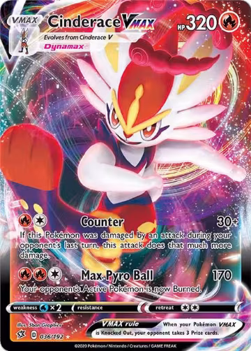 Cinderace VMAX (036/192), Rebel Clash — Pokémon card price