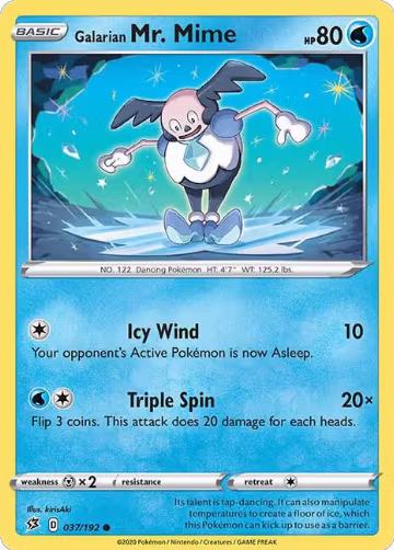 Galarian Mr. Mime (037/192), Rebel Clash — Pokémon card price