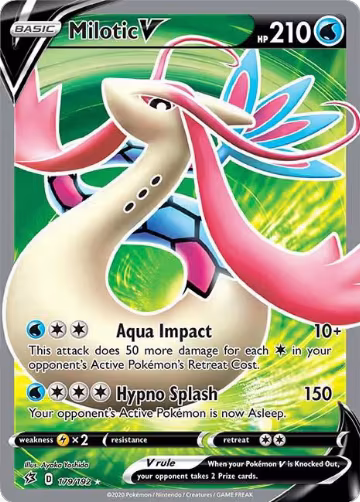 Milotic V (Full Art) (179/192), Rebel Clash — Pokémon card price