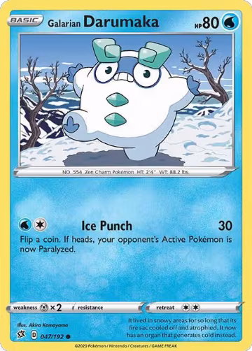 Galarian Darumaka (047/192), Rebel Clash — Pokémon card price