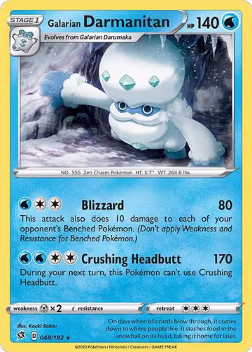 Galarian Darmanitan (048/192), Rebel Clash — Pokémon card price