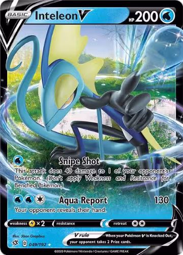 Inteleon V (049/192), Rebel Clash — Pokémon card price