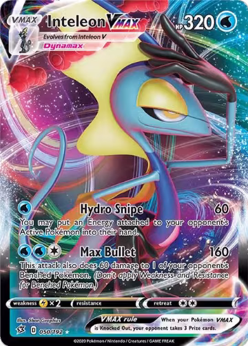Inteleon VMAX (050/192), Rebel Clash — Pokémon card price