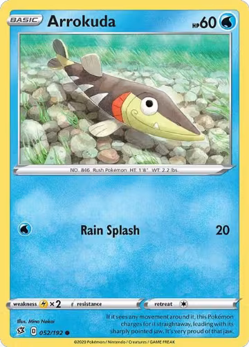 Arrokuda (052/192), Rebel Clash — Pokémon card price