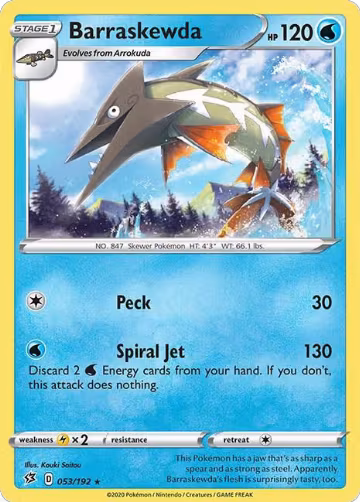 Barraskewda (053/192), Rebel Clash — Pokémon card price