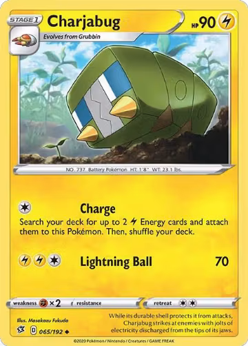 Charjabug (065/192), Rebel Clash — Pokémon card price