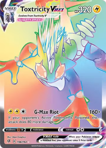 Toxtricity VMAX (Secret) (196/192), Rebel Clash — Pokémon card price