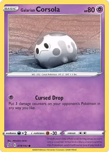 Galarian Corsola (078/192), Rebel Clash — Pokémon card price