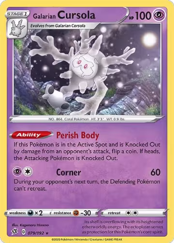 Galarian Cursola (079/192), Rebel Clash — Pokémon card price