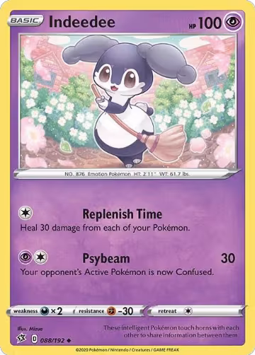 Indeedee (088/192), Rebel Clash — Pokémon card price