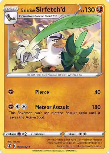 Galarian Sirfetch'd (095/192), Rebel Clash — Pokémon card price