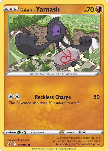Galarian Yamask (101/192), Rebel Clash — Pokémon card price