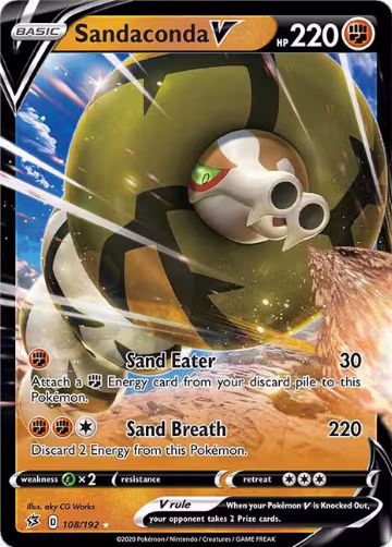 Sandaconda V (108/192), Rebel Clash — Pokémon card price