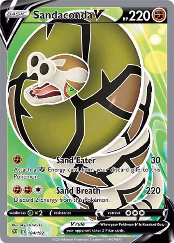 Sandaconda V (Full Art) (184/192), Rebel Clash — Pokémon card price