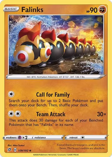 Falinks (109/192), Rebel Clash — Pokémon card price