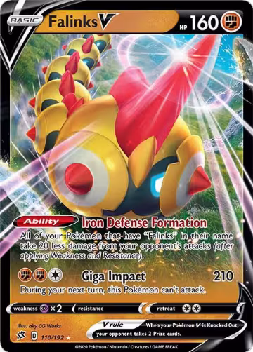 Falinks V (110/192), Rebel Clash — Pokémon card price