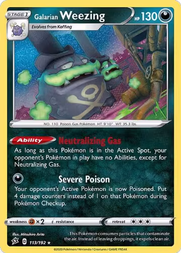 Galarian Weezing (113/192), Rebel Clash — Pokémon card price