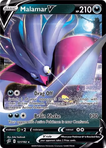 Malamar V (121/192), Rebel Clash — Pokémon card price