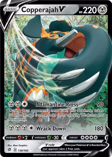 Copperajah V (136/192), Rebel Clash — Pokémon card price