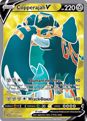 Copperajah V (Full Art) (187/192), Rebel Clash — Pokémon card price